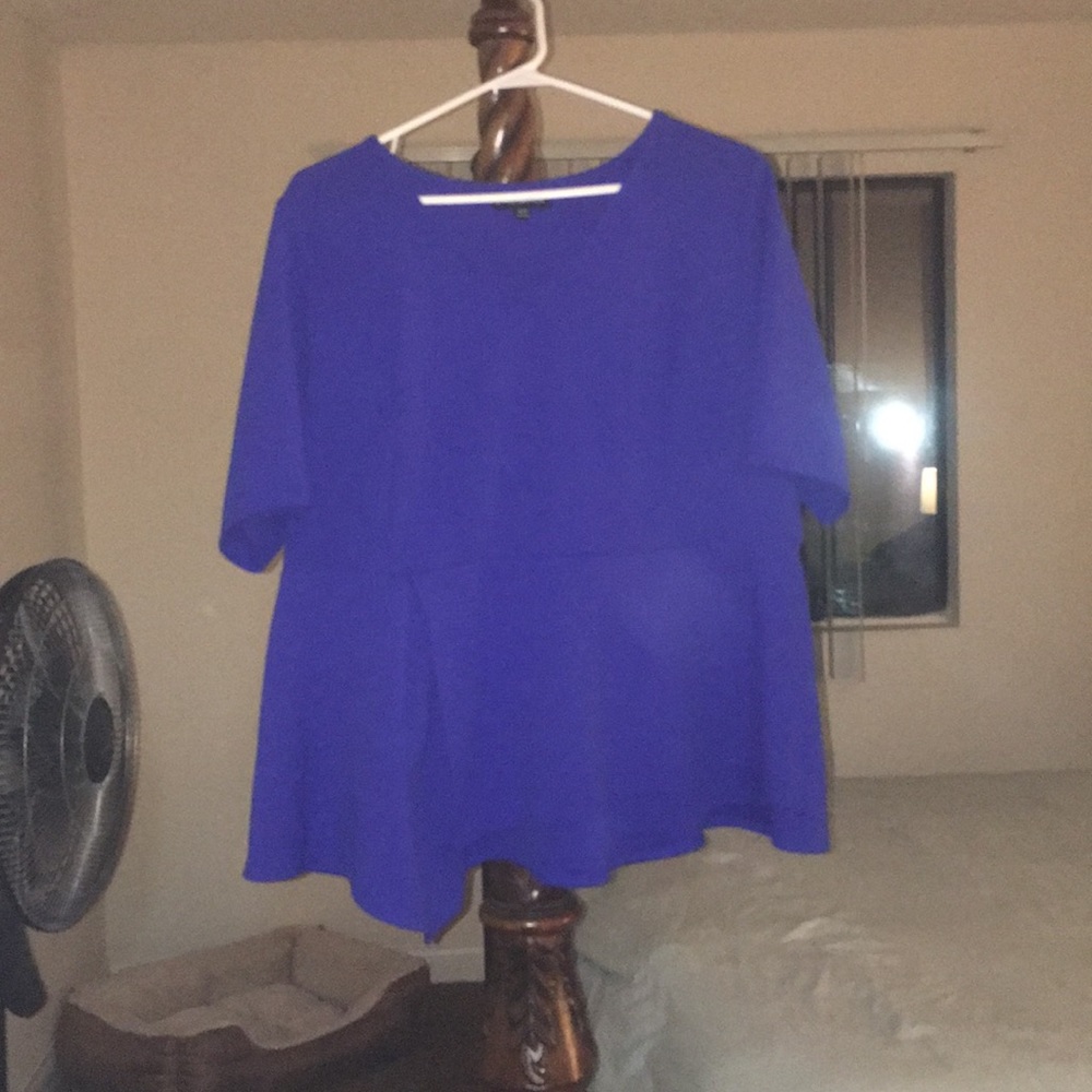 Lane Bryant Royal Blue/Purple Peplum Top